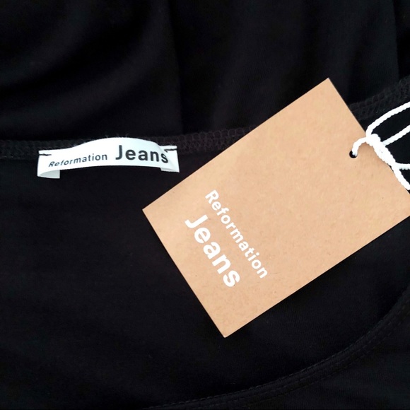 NWT✨Reformation Lou Black Midi Dress Size Size XS - Picture 6 of 7